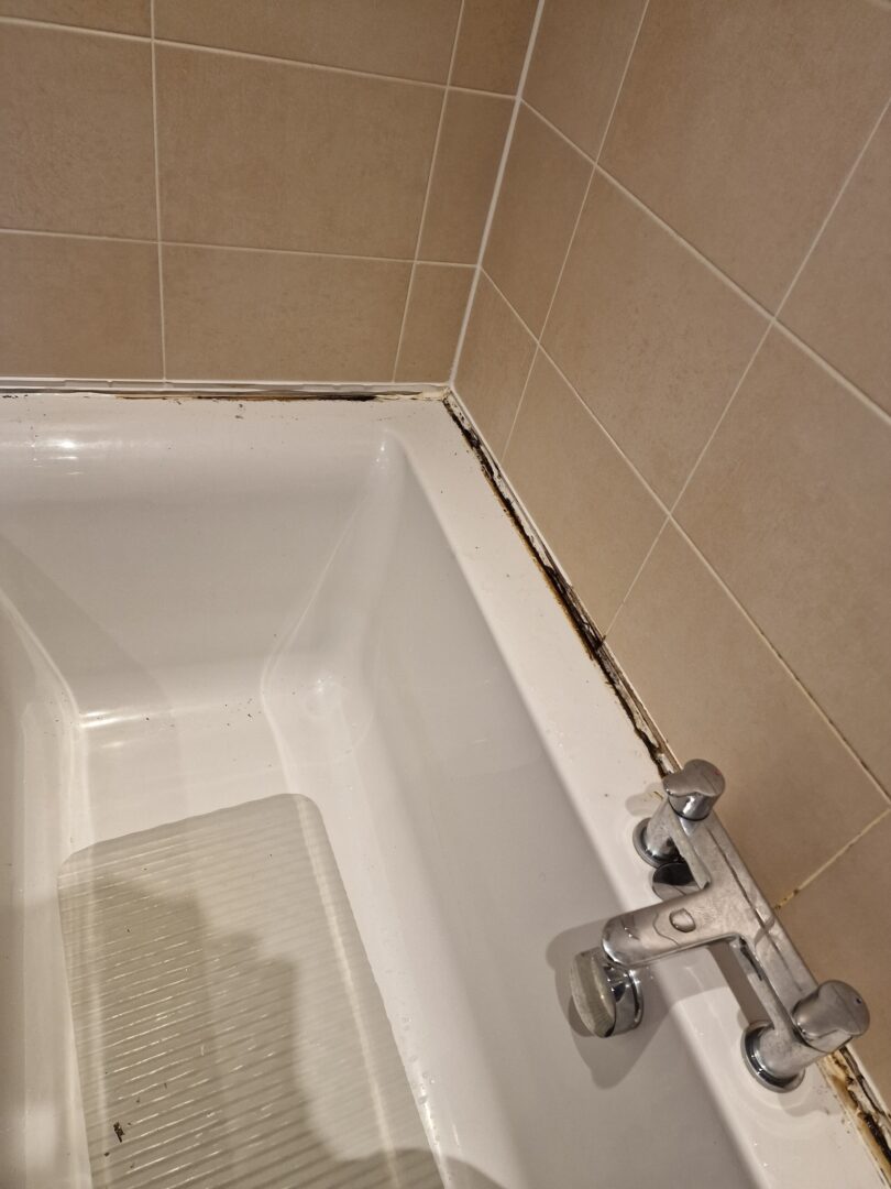 Why does bathroom silicone turn black?