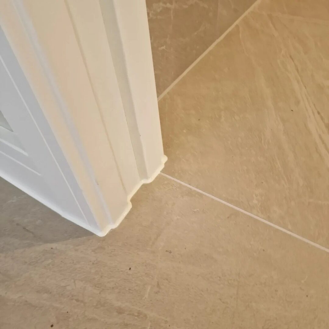 finished flooring with silicone sealant -roseal